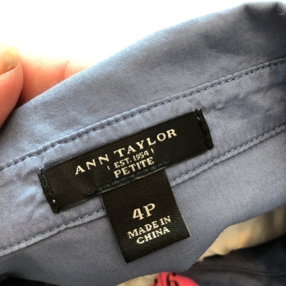 Ann Taylor Button Down Blouse Size 4 Petite - Picture 13 of 13